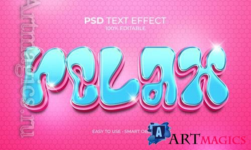 PSD relax 3d fluid text effect