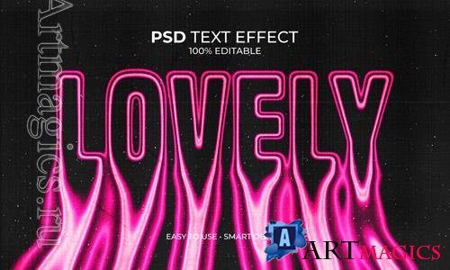 PSD lovely pink melted text effect