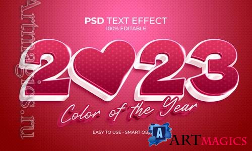 PSD color of the year viva magenta text effect