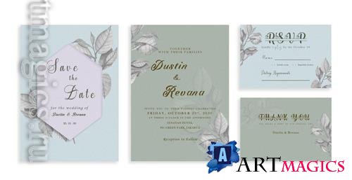 PSD beautiful invitation elegant cards vol 2