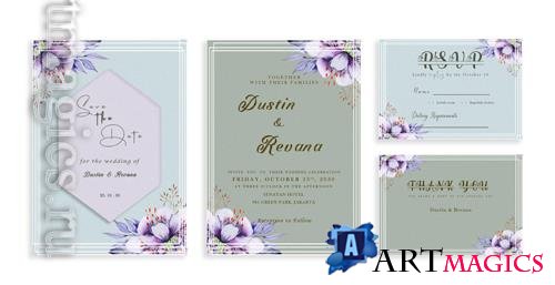 PSD beautiful invitation elegant cards