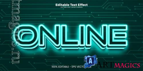 Vector online editable text effect in modern trend style