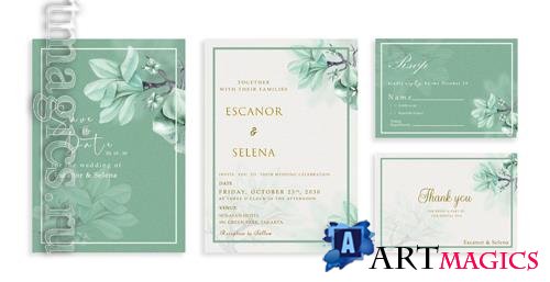 PSD wedding invitation card template psd