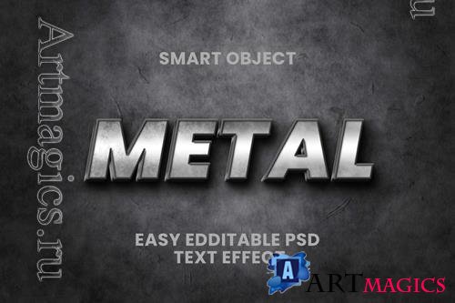 PSD logam metal stainless realistic 3d text effect