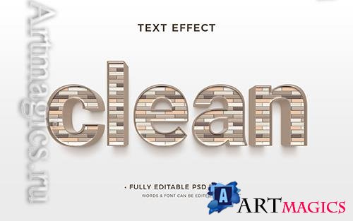 Clean psd 3d text effect 