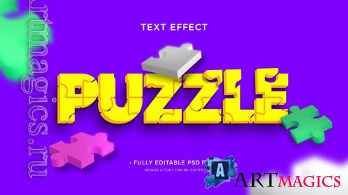 PSD puzzle toy text effect