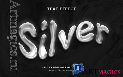 PSD metal liquid text effect vol 6