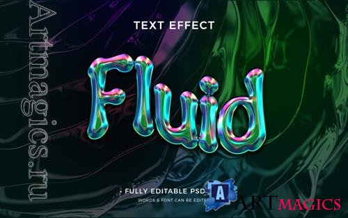 PSD metal liquid text effect vol 4