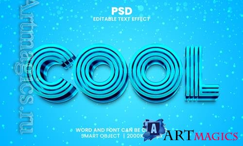 PSD cool 3d editable photoshop text effect style with background