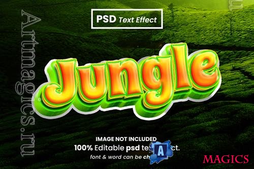 PSD jungle editable 3d text effect