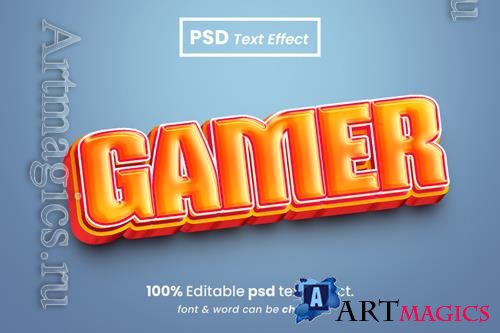 PSD gamer editable 3d text effect