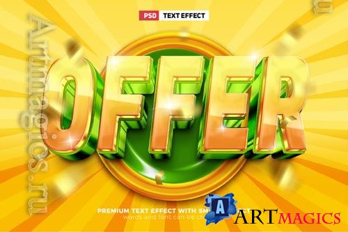 PSD super best deal promo 3d editable text effect vol 5