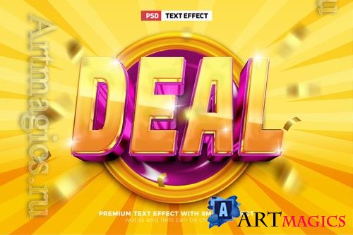 PSD super best deal promo 3d editable text effect vol 3