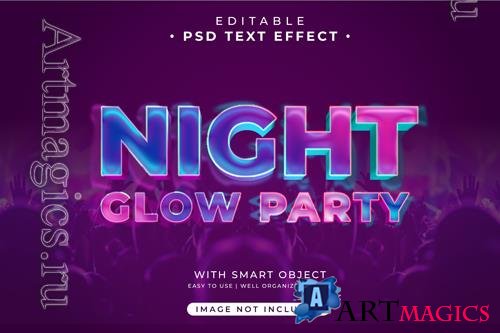 PSD night party text effect
