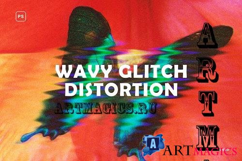 Wavy Glitch Photo Effect - AHUJ54T
