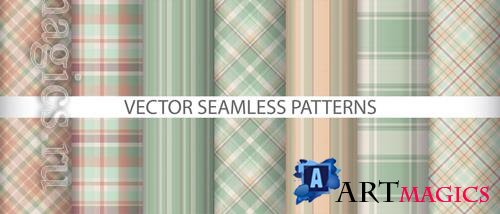 Vector set vector textile plaid background texture check seamless pattern tartan fabric
