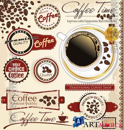 Vector coffee and tea design