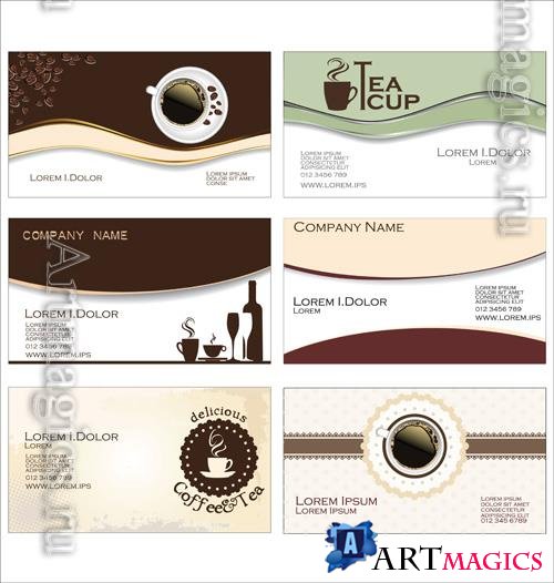 Vector coffee label set vol 4