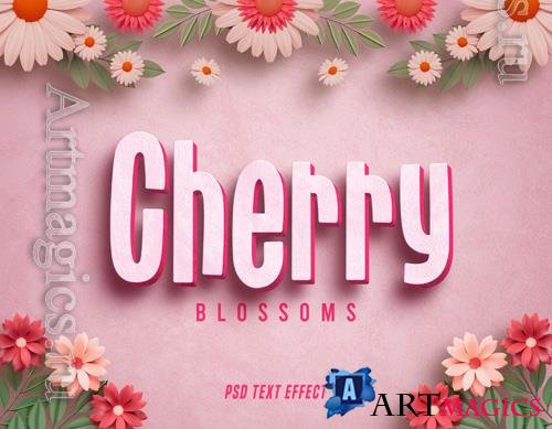 PSD spring floral editable text effect