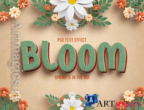 PSD spring floral editable text effect vol 3