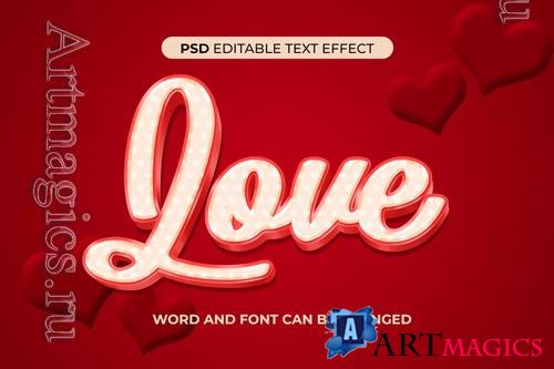 PSD love text effect 3d photoshop