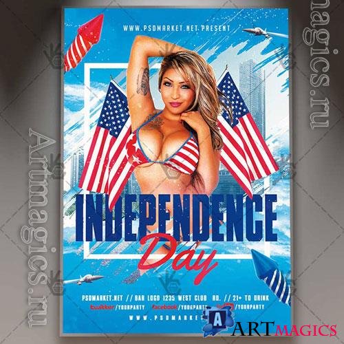 Psd independence day flyer design templates