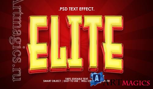 PSD elite modern 3d text style effect premium text effect