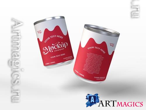 PSD cool drink can mockup design