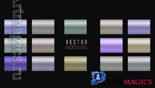 Vector set elegant colorful gradient