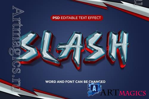 PSD slash text effect photoshop 3d layer
