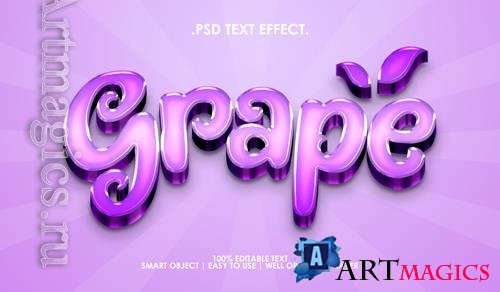 PSD grape modern text style effect