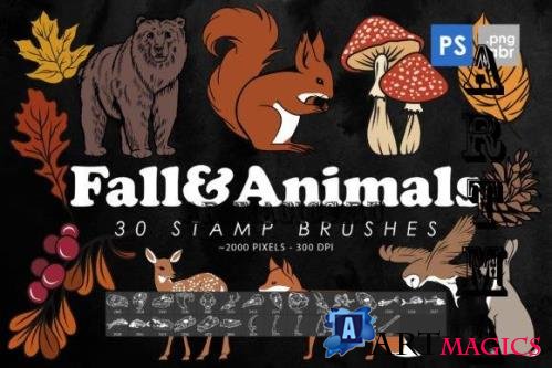 Autumn & Animals Photoshop Stamp Brushes - 2428432