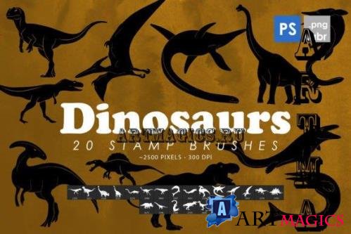 Dinosaurs Photoshop Stamp Brushes - 2428445