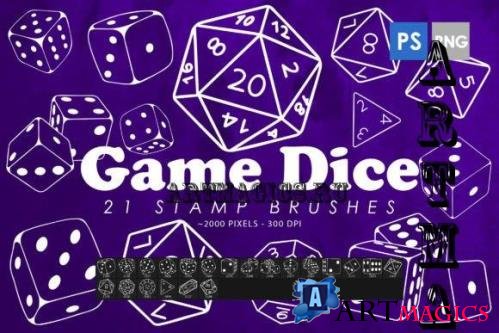 Game Dice Photoshop Stamp Brushes - 2428463