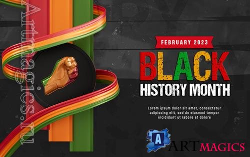 PSD black history month social media post template design