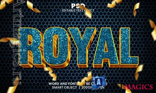PSD royal luxury 3d editable photoshop text effect style with modern background