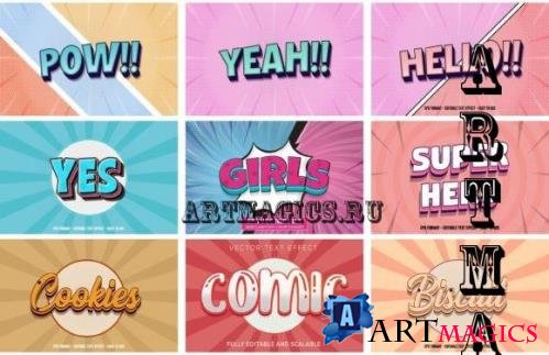 Abstract Comic Text Effect Bundle 1