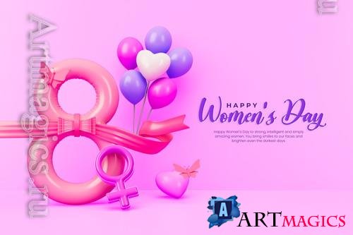PSD happy women's day social media banner design templates