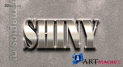 PSD shiny 3d text style effect mockup template
