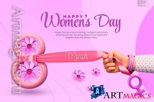 PSD happy women's day social media banner design template vol 2