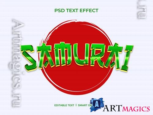 PSD samurai text effect