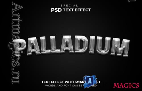 PSD palladium text effect editable smart object