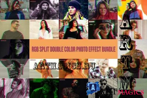 22 RGB Split Double Color Photo Effect