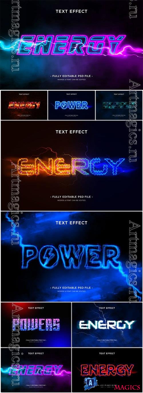 Energy psd text effect