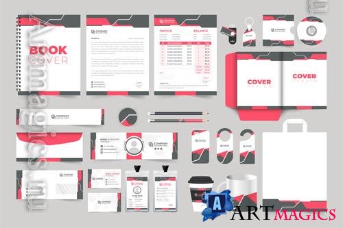 Creative company promotional stationery vector design