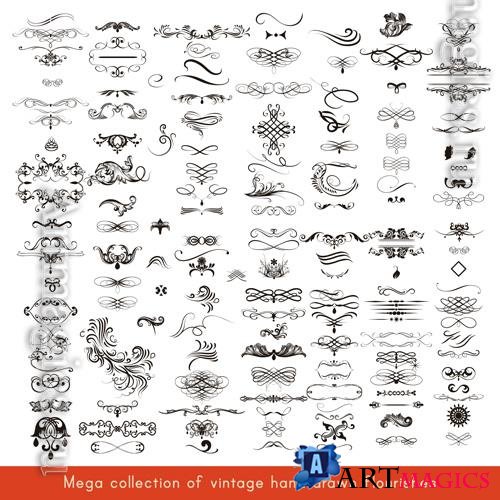 Decorative vector beautiful ornaments collection