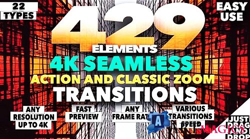 4k Seamless Zoom Transitions Pack 1294614 - Premiere Pro Templates