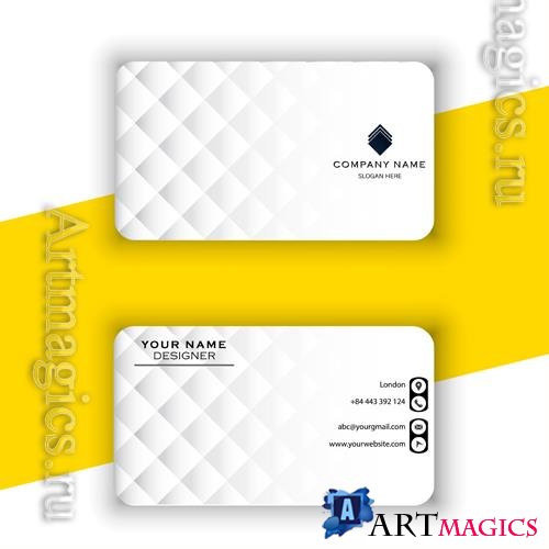 Vector stylish white business card template