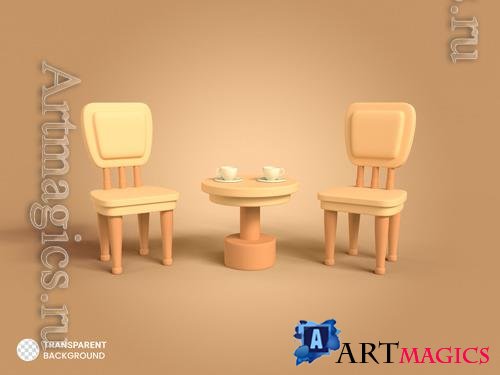 Armchair icon isolated 3d render psd illustration