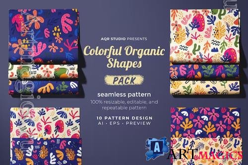 Colorful Organic Shapes - Seamless Pattern
